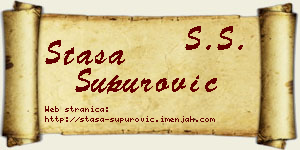 Staša Supurović vizit kartica